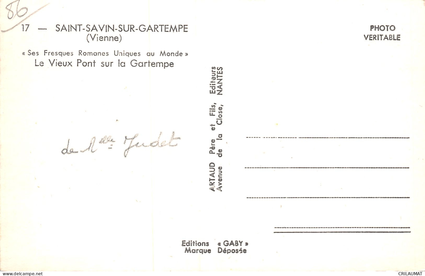 86-SAINT SAVIN SUR GARTEMPE-N°T5047-B/0233 - Saint Savin