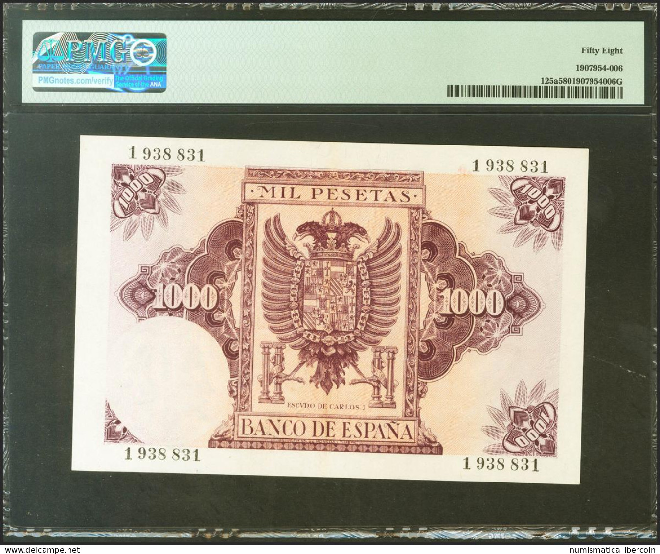 1000 Pesetas. 21 De Octubre De 1940. Sin Serie. (Edifil 2021: 445, Pick: 125a). - Altri & Non Classificati