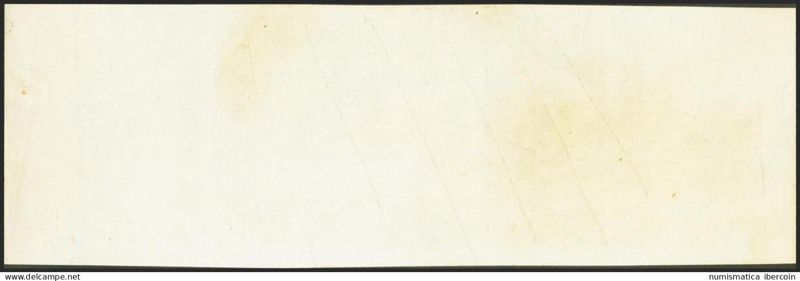 25 Pesetas. 1 De Enero De 1875. Prueba Del Anverso En Color Negro, Sin Firmas,  - Sonstige & Ohne Zuordnung