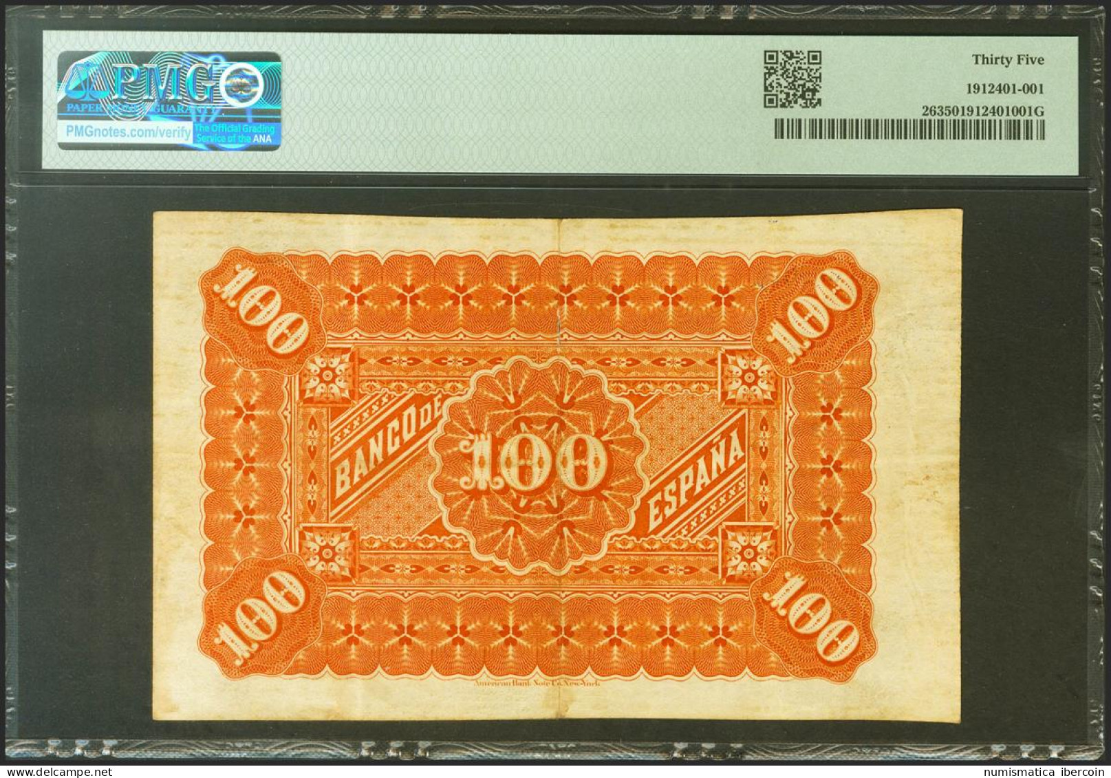 100 Pesetas. 1 De Enero De 1884. Sin Serie. (Edifil 2021: 284, Pick: 26). Muy R - Sonstige & Ohne Zuordnung