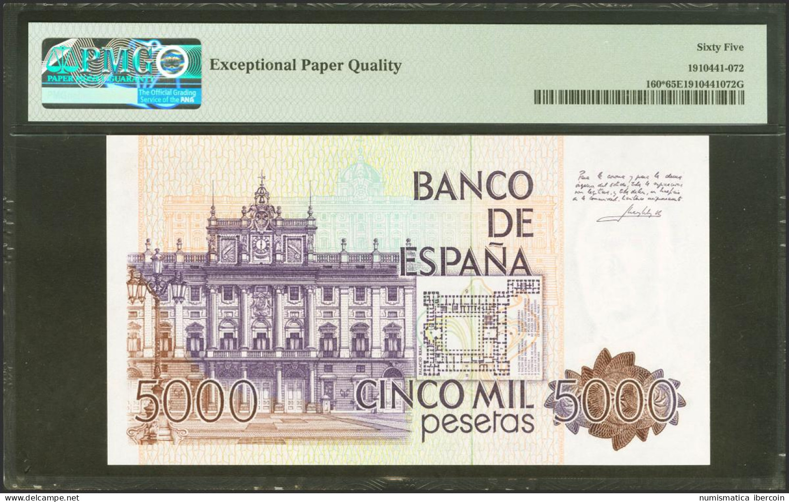 5000 Pesetas. 23 De Octubre De 1979. Serie Especial 9D. (Edifil 2021: 478b, Pic - Other & Unclassified