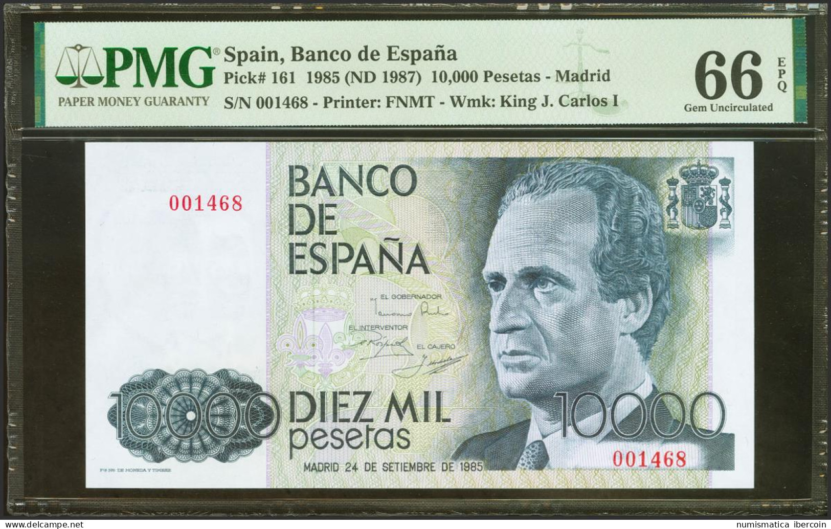 10000 Pesetas. 24 De Septiembre De 1985. Sin Serie Y Bajísima Numeración. (Edif - Other & Unclassified