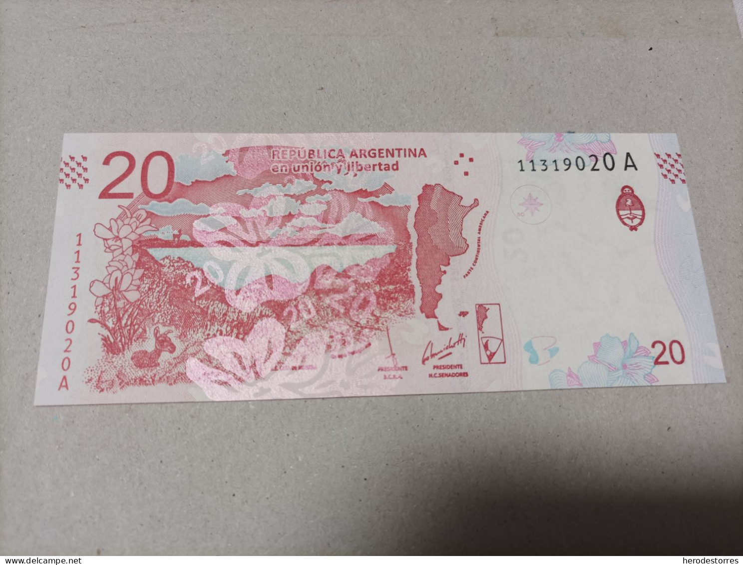 Billete Argentina 20 Pesos, Año 2017, Serie A, UNC - Argentinië