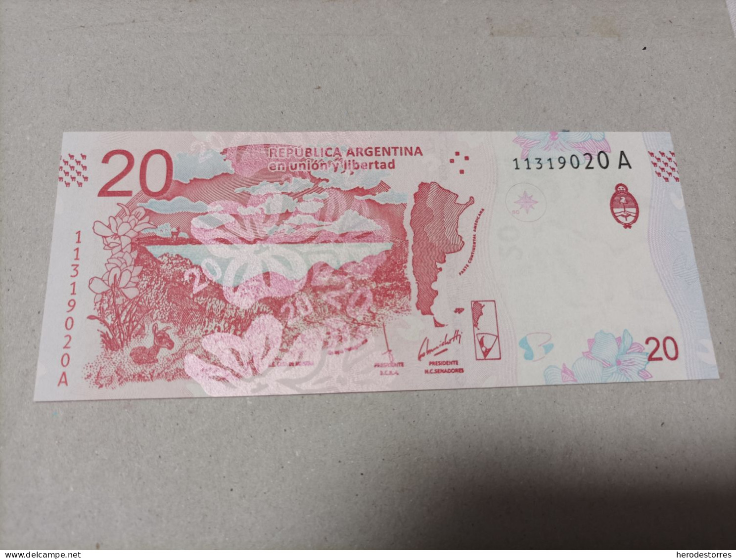 Billete Argentina 20 Pesos, Año 2017, Serie A, UNC - Argentinien