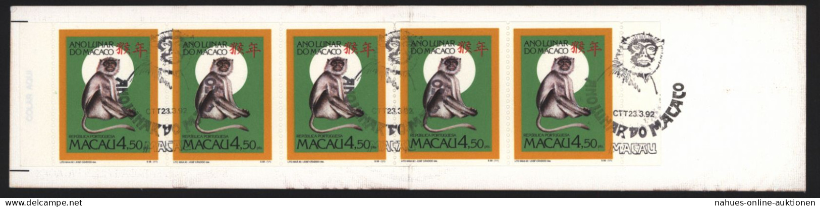 Asia Macau Macao Markenheftchen 694 Chinesisches Neujahr Jahr Des Affen - Storia Postale