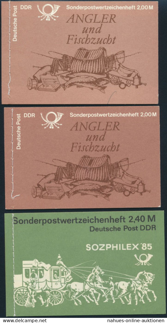 6 DDR Markenheftchen 8-10 Sophilex Angler Bauwerke 1985-1990 Postfrisch Kat66,- - Libretti