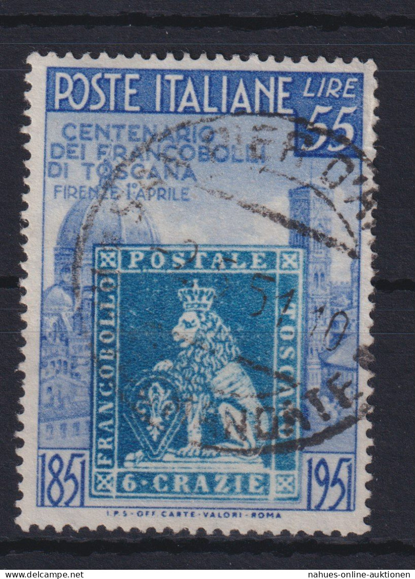 Italien 827 Höchstwert 100 Jahre Briefmarken Toskana 1951 Sauber Gestempelt - Oblitérés