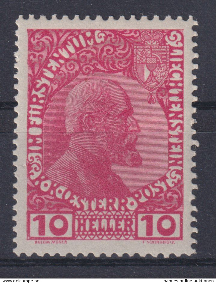 Liechtenstein 2 Fürst Johann II. 10 Heller 1912 Sauber Ungebraucht KatWert 75,00 - Lettres & Documents