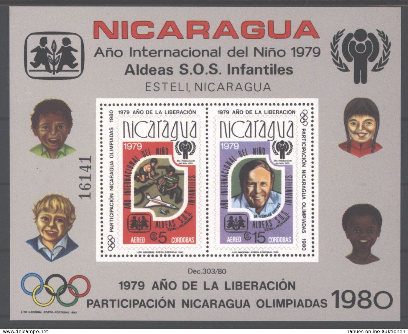 Nicaragua Block 110 A Internationales Jahr Des Kindes 1979 Postfrisch MNH 1980 - Nicaragua