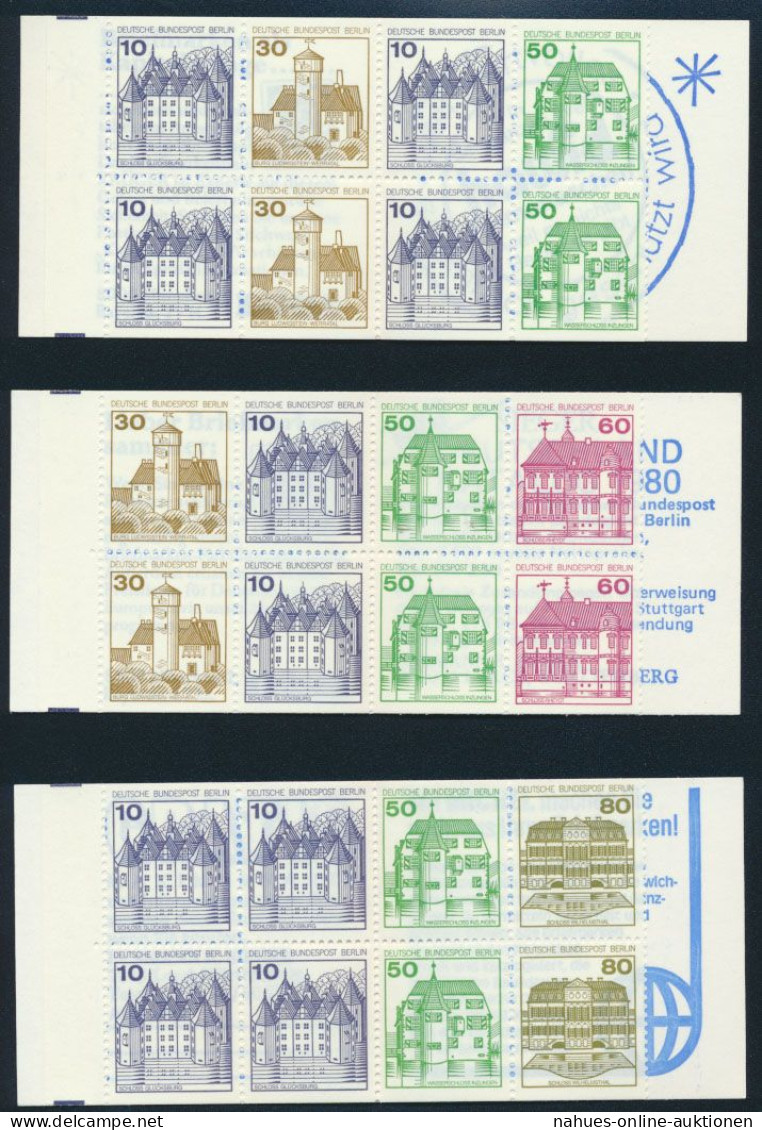 Markenheftchen Berlin MHB 11a 12a 13a Burgen Und Schlösser Postfrisch Kat. 41,00 - Postzegelboekjes
