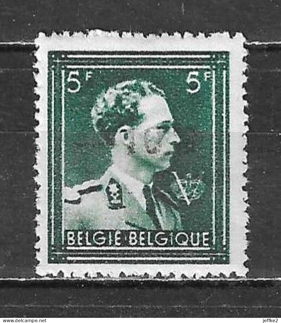 724P**  Leopold III Col Ouvert Surchargé -10% - Bonne Valeur - MNH** - LOOK!!!! - 1946 -10 %