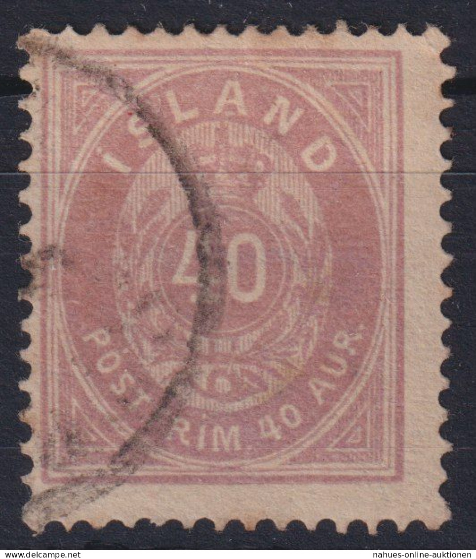 Island 15 A Ziffer Krone Ausgabe 1882 Gestempelt - Lettres & Documents