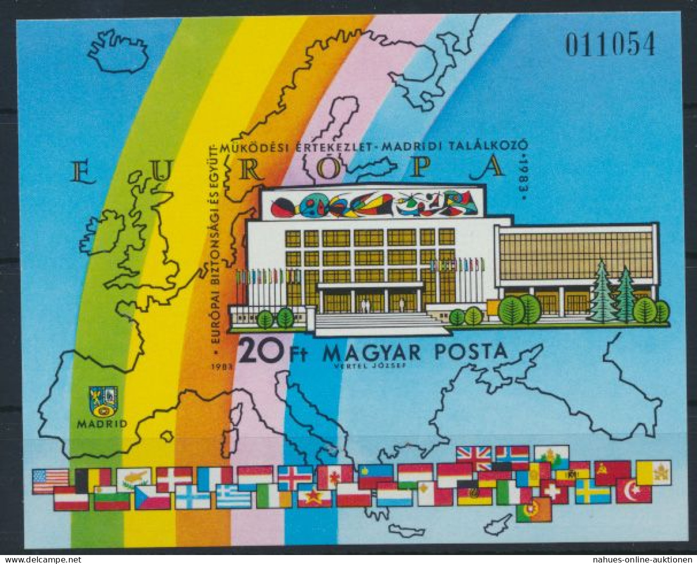 Ungarn Block 168 B Postfrisch - KSZE Madrid 1983 Kat.-Wert 25,00 - Storia Postale
