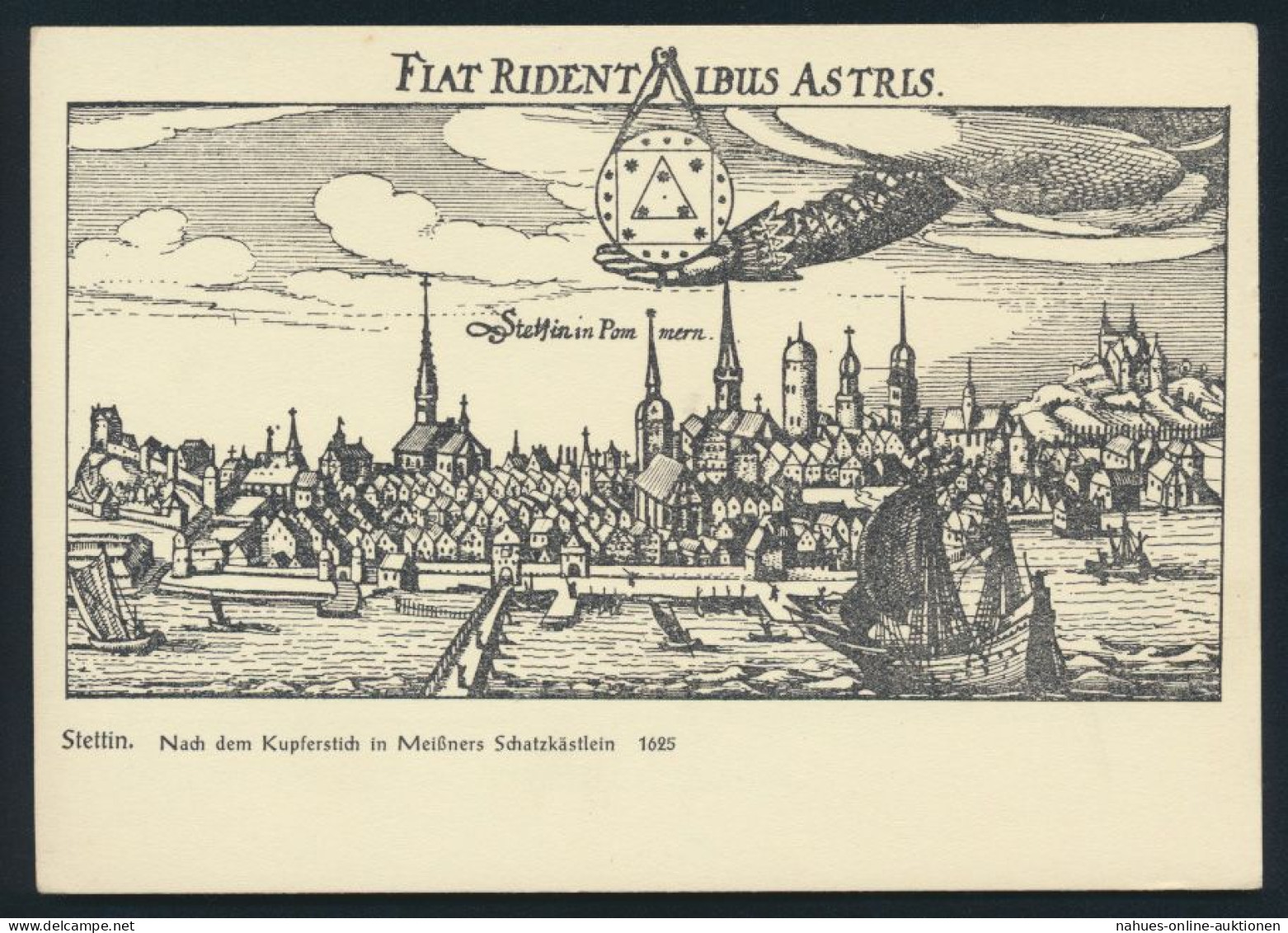 Ansichtskarte Stettin Nach Dem Kupferstich In Meißners Schatzkästlein 1625 - Pommern