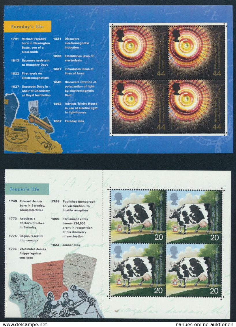 Großbritannien H-Blatt 225-228 Jahrtausendwende Postfrisch Kat.-Wert 33,00 - Brieven En Documenten