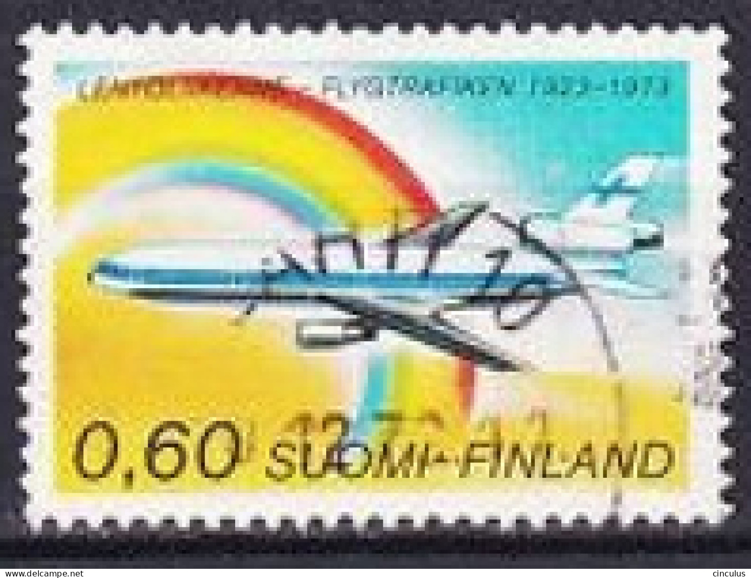 1973. Finland. 50 Years Of Air Trafic, Douglas DC-10-30. Used. Mi. Nr. 738 - Oblitérés