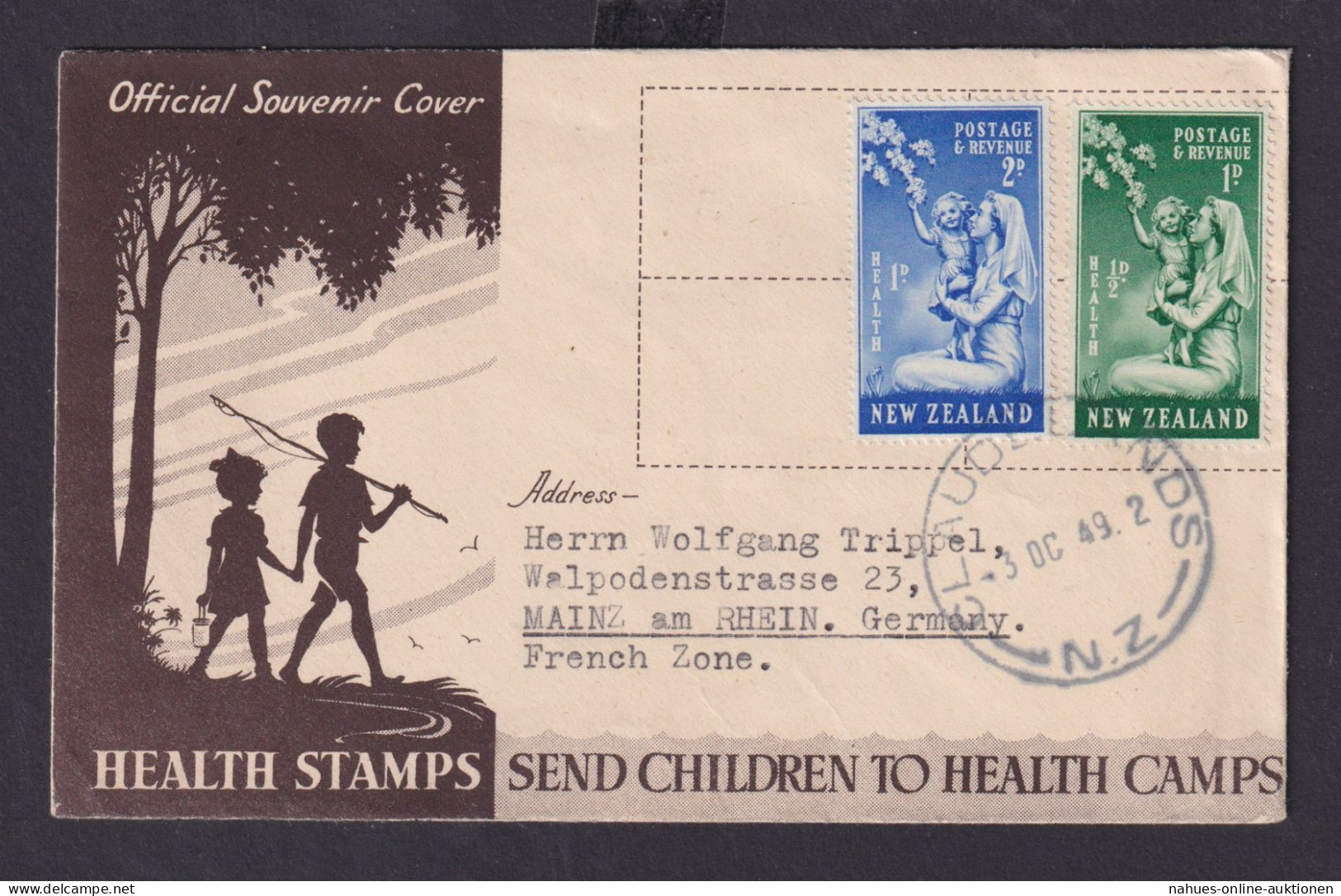 Neuseeland New Zealand Brief MIF 307-308 Gesundheit Childrens Health Camps - Cartas & Documentos