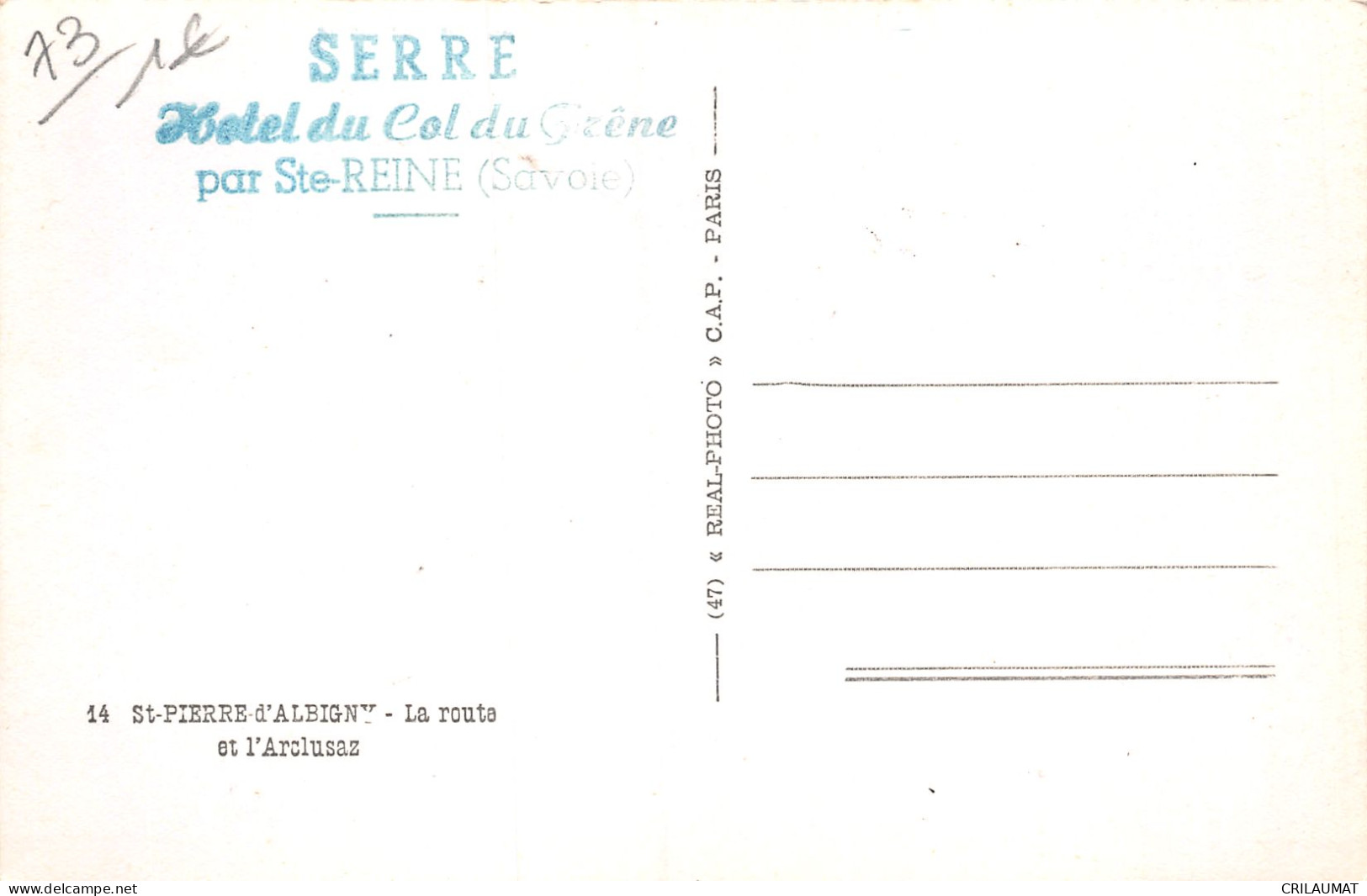 73-SAINT PIERRE D ALBIGNY-N°T5048-B/0329 - Saint Pierre D'Albigny