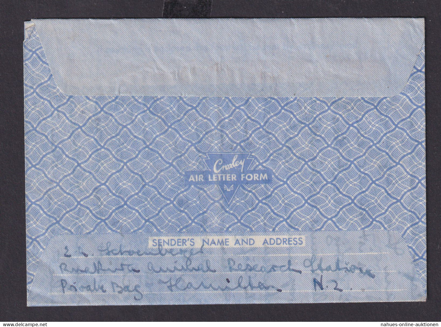 Neuseeland Schöner Flugpost Brief Air Mail Frank. Aerogramm Hamiltion Nach Mainz - Storia Postale