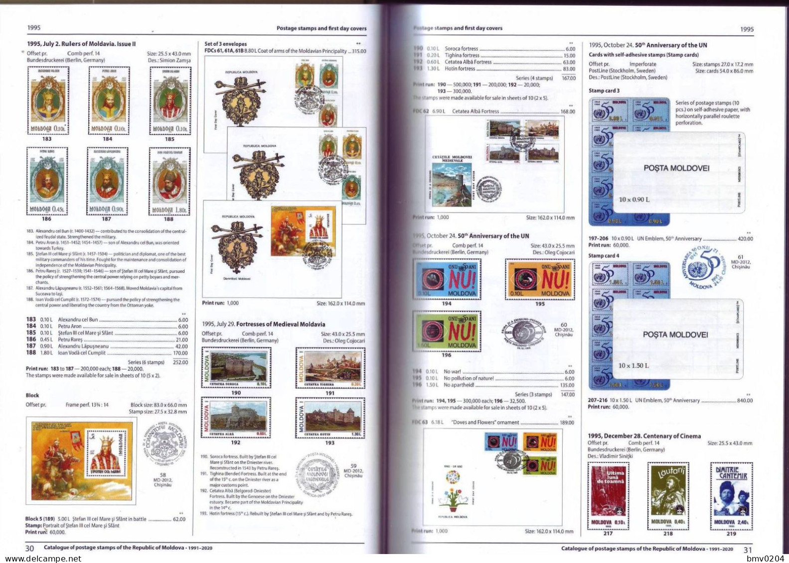 2022 Moldova CATALOG Of Postage Stamps Of The Republic Of Moldova. 1991 - 2020. 271 Pages. - Moldova