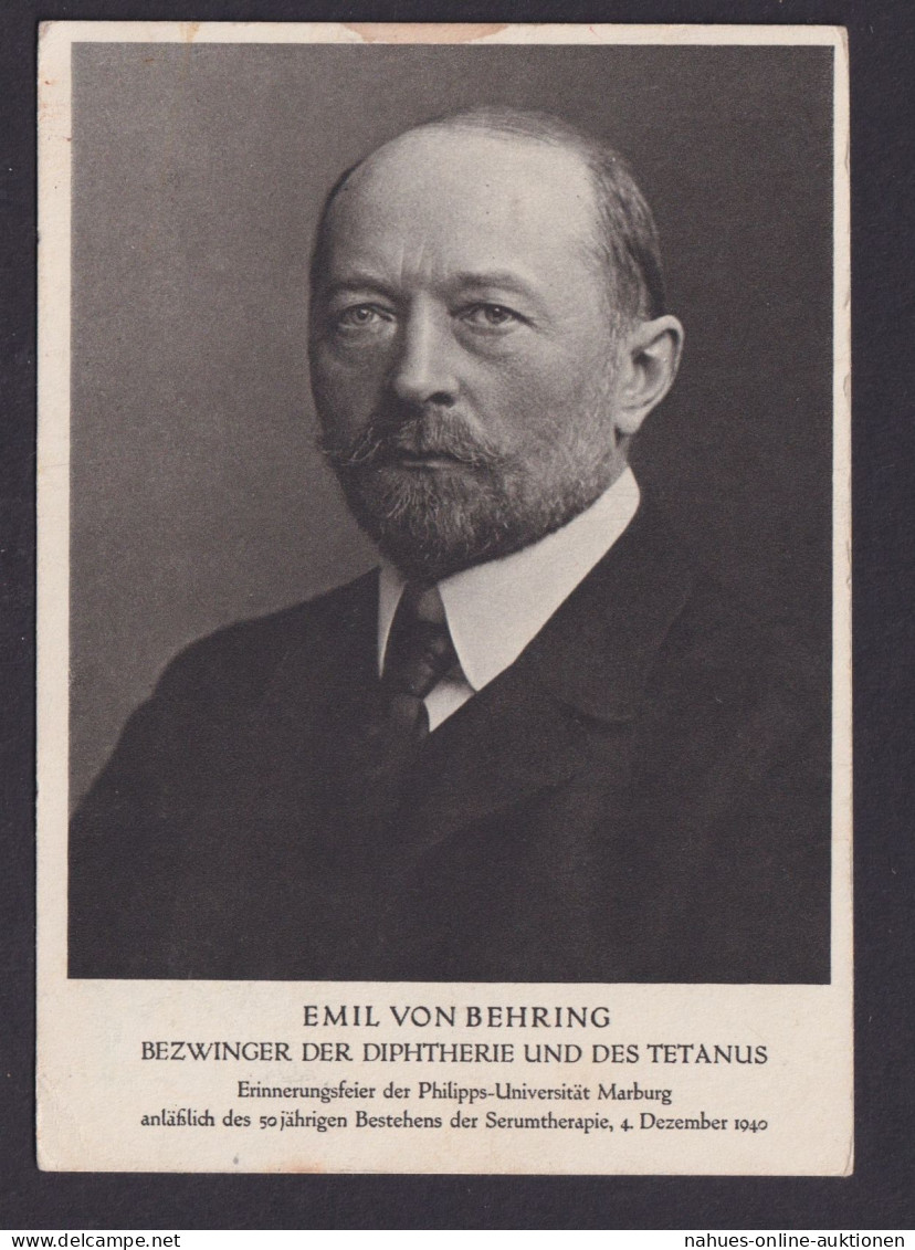 Ansichtskarte Portrait Emil Von Behring Bezwinger Diphterie U. Tetanus Zur - Hombres Políticos Y Militares