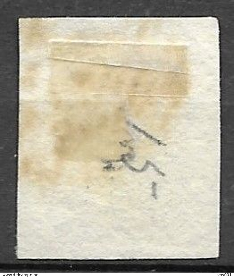 OBP7A Met 4 Randen En Met Balkstempel P73 Liege (onduidelijk, Zie Scans) - 1851-1857 Medaillen (6/8)