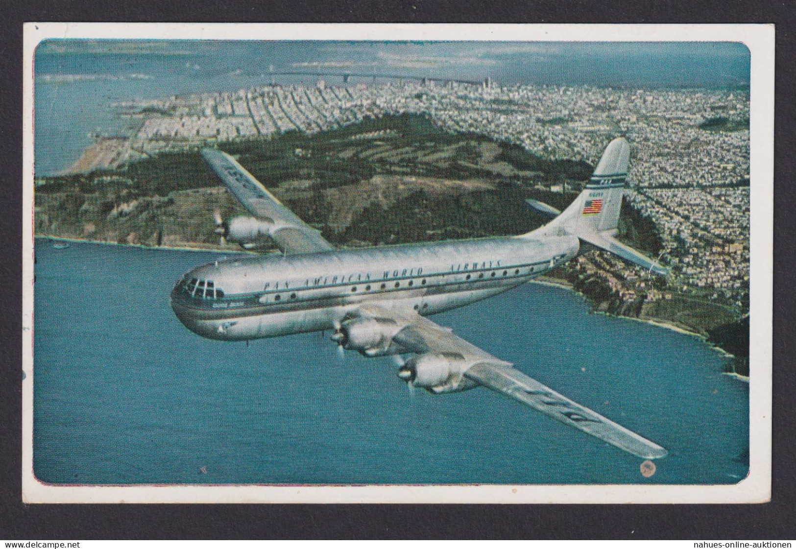 Ansichtskarte Flugzeug Der Pan American World Airways N. Frankfurt Main Hessen - Dirigibili