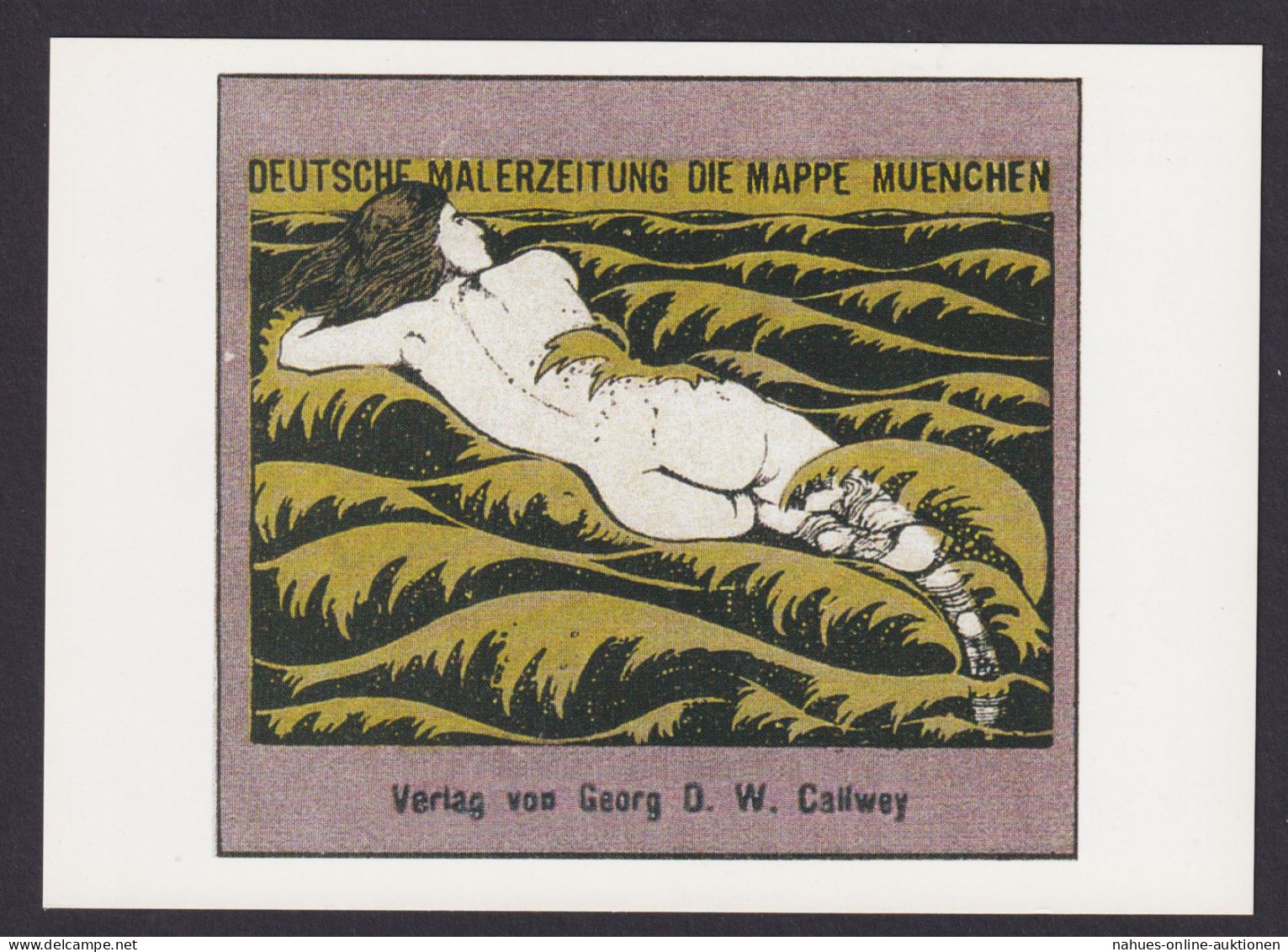 Künstler Ansichtskarte Reklame Werbung Deutsche Malerzeitung Die Mappe München - Advertising