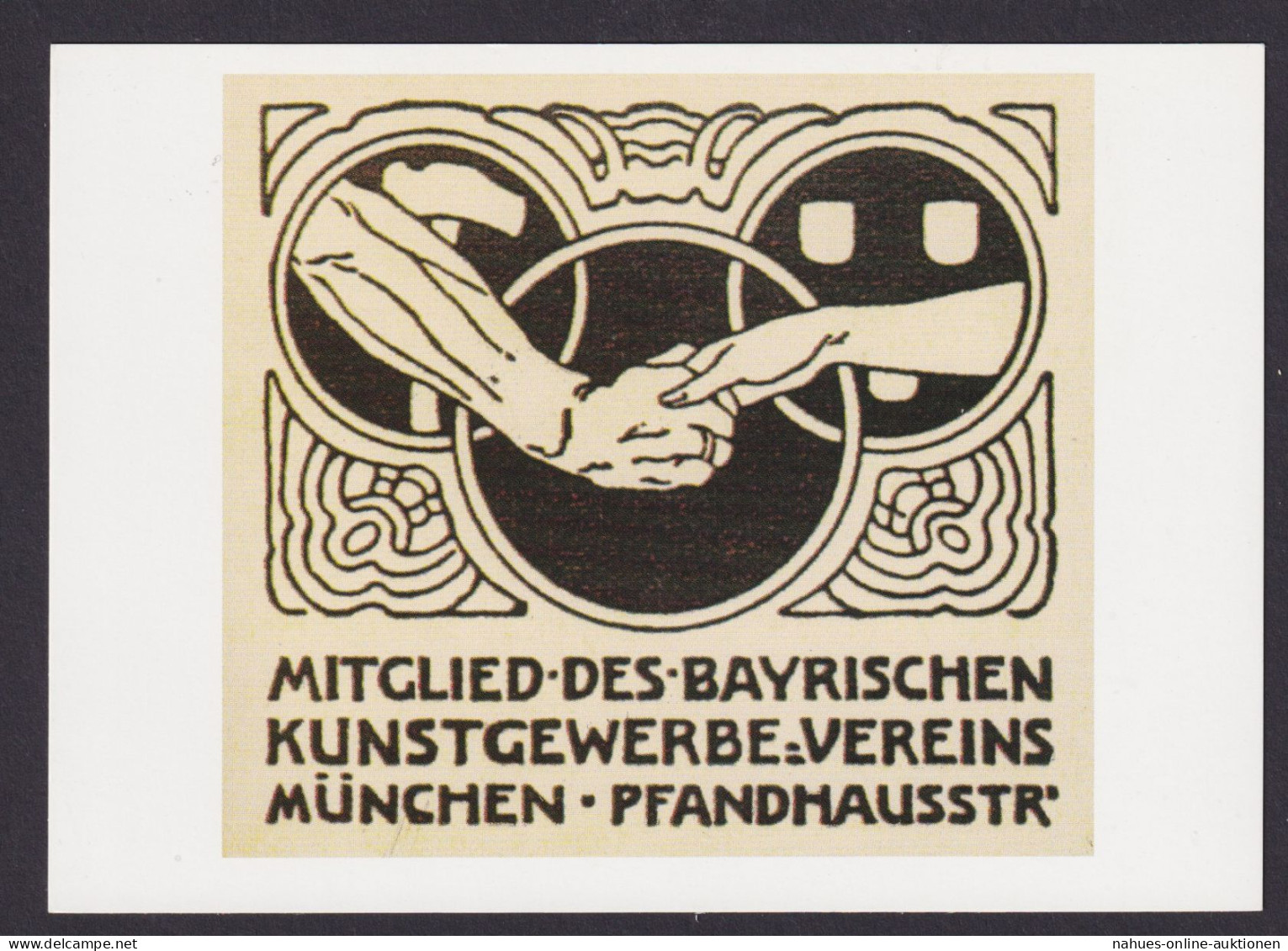 Künstler Ansichtskarte Reklame Werbung Bayrischer Kunstgewerbeverein München - Advertising