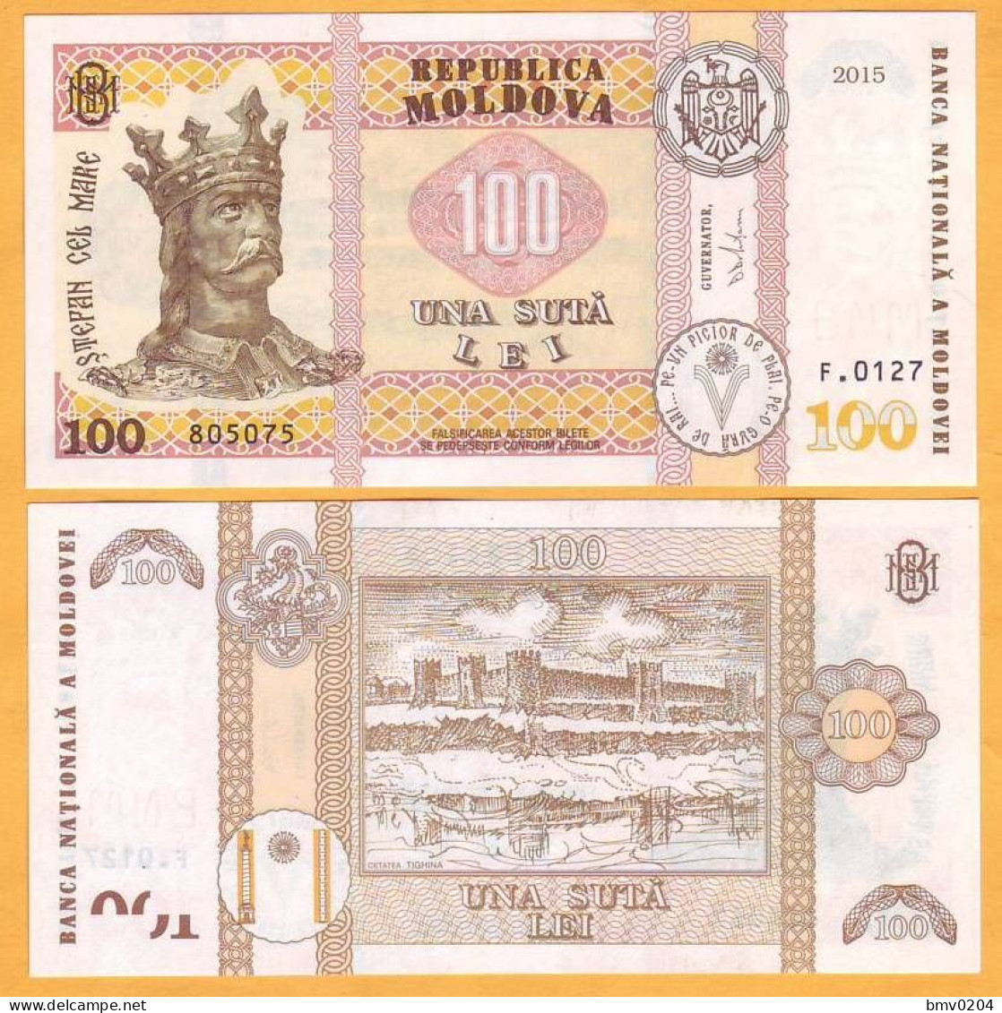 2015  Moldova ; Moldavie ; Moldau  "100 LEI  2015"  UNC - Moldavia