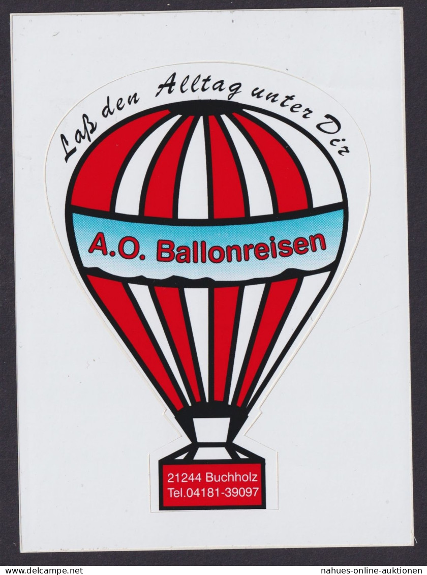 Aufkleber Reklame A.O. Ballonreisen Buchholz Niedersachsen Reklame - Advertising