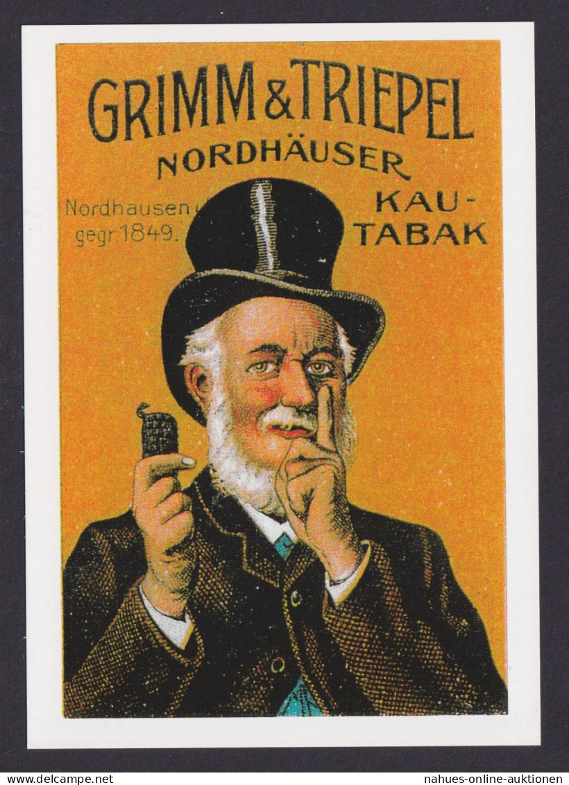 Künstler Ansichtskarte Reklame Werbung Grimm & Triepel Nordhäuser Kautabak - Advertising