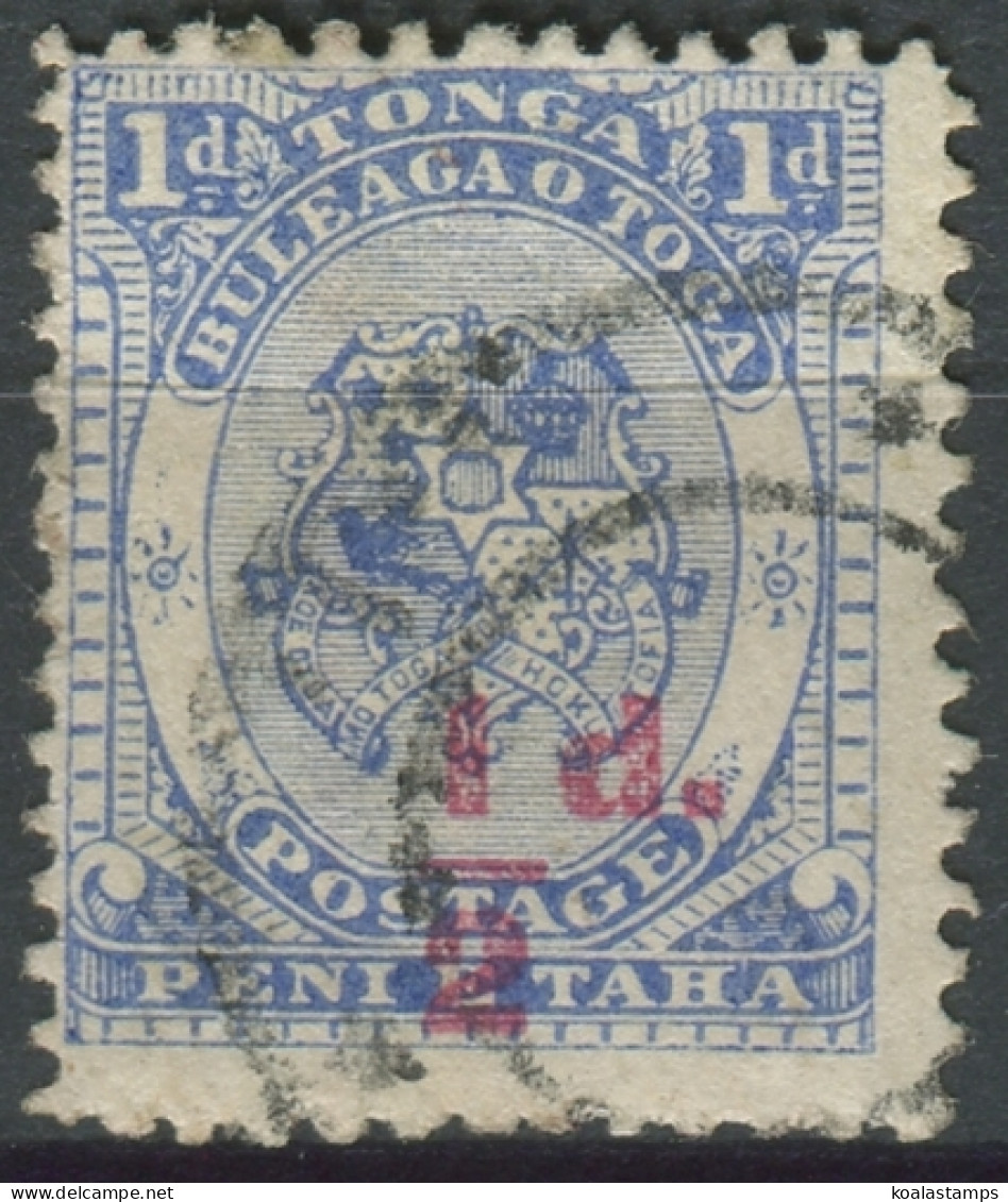 Tonga 1893 SG15 ½d In Red On 1d Coat Of Arms FU - Tonga (1970-...)