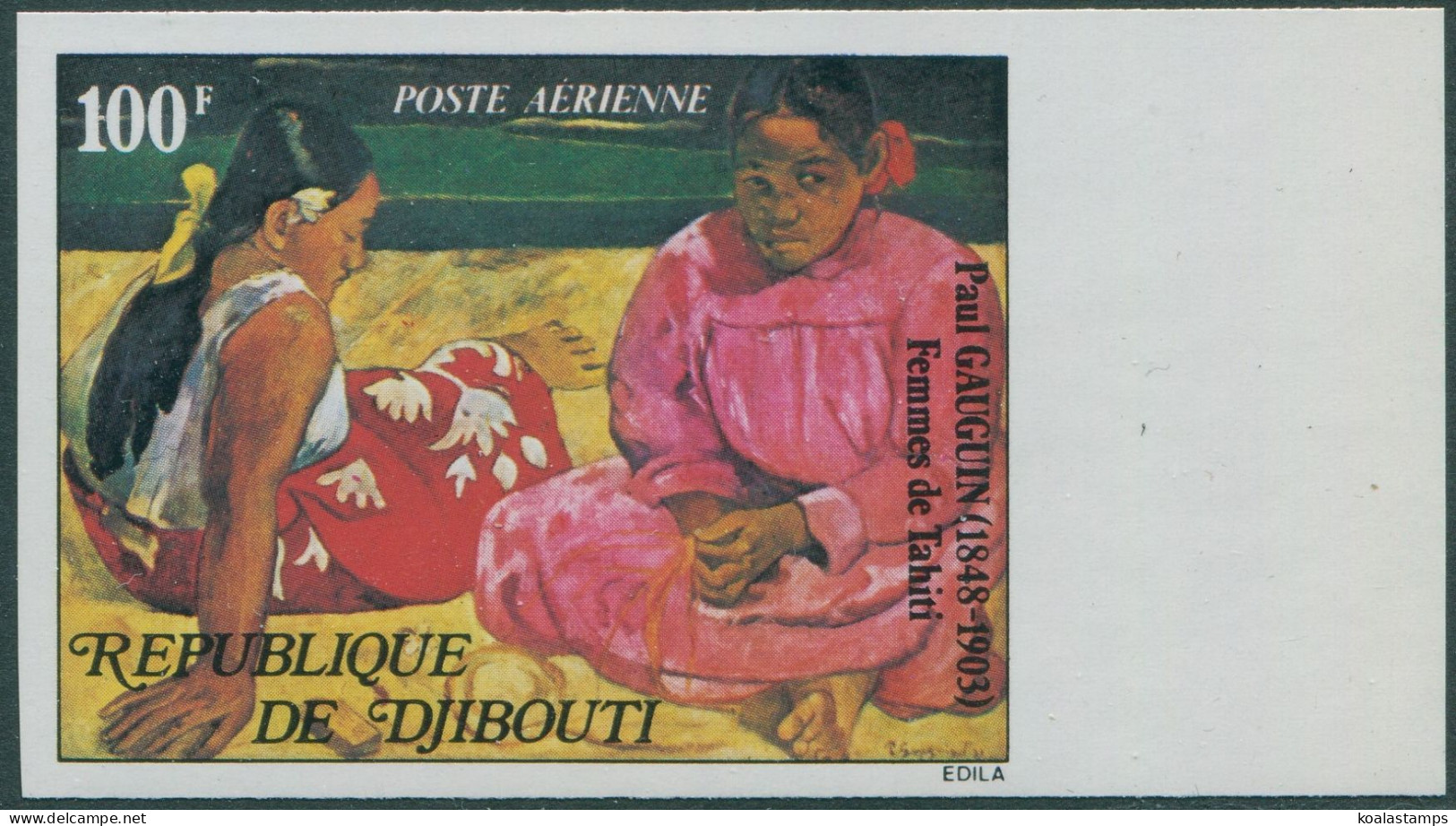 Djibouti 1978 SG739 100f Tahitian Women Painting Imperf MNH - Djibouti (1977-...)