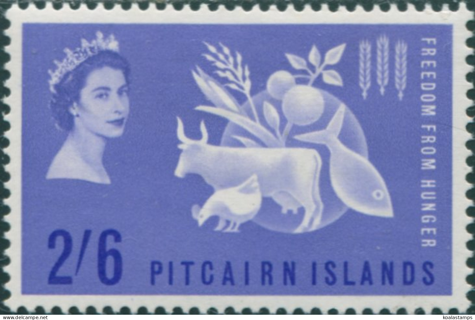 Pitcairn Islands 1963 SG32 2/6d Freedom From Hunger MLH - Pitcairn Islands