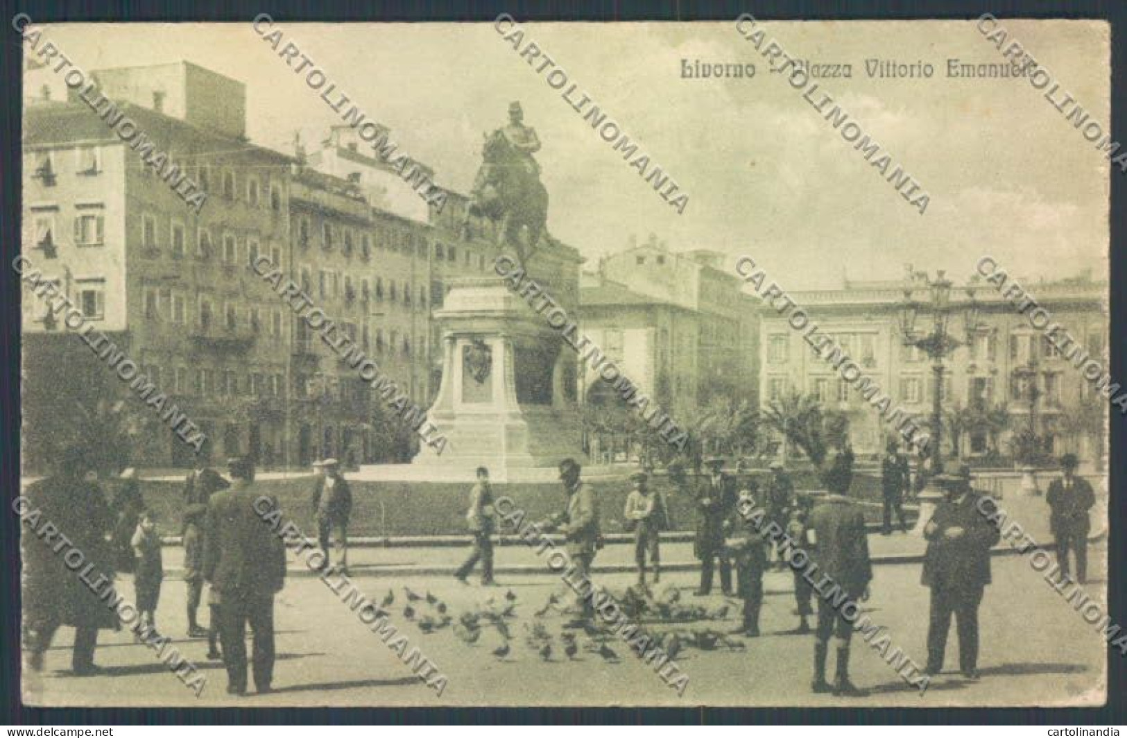 Livorno Città Piazza Vittorio Emanuele Cartolina ZG1338 - Livorno