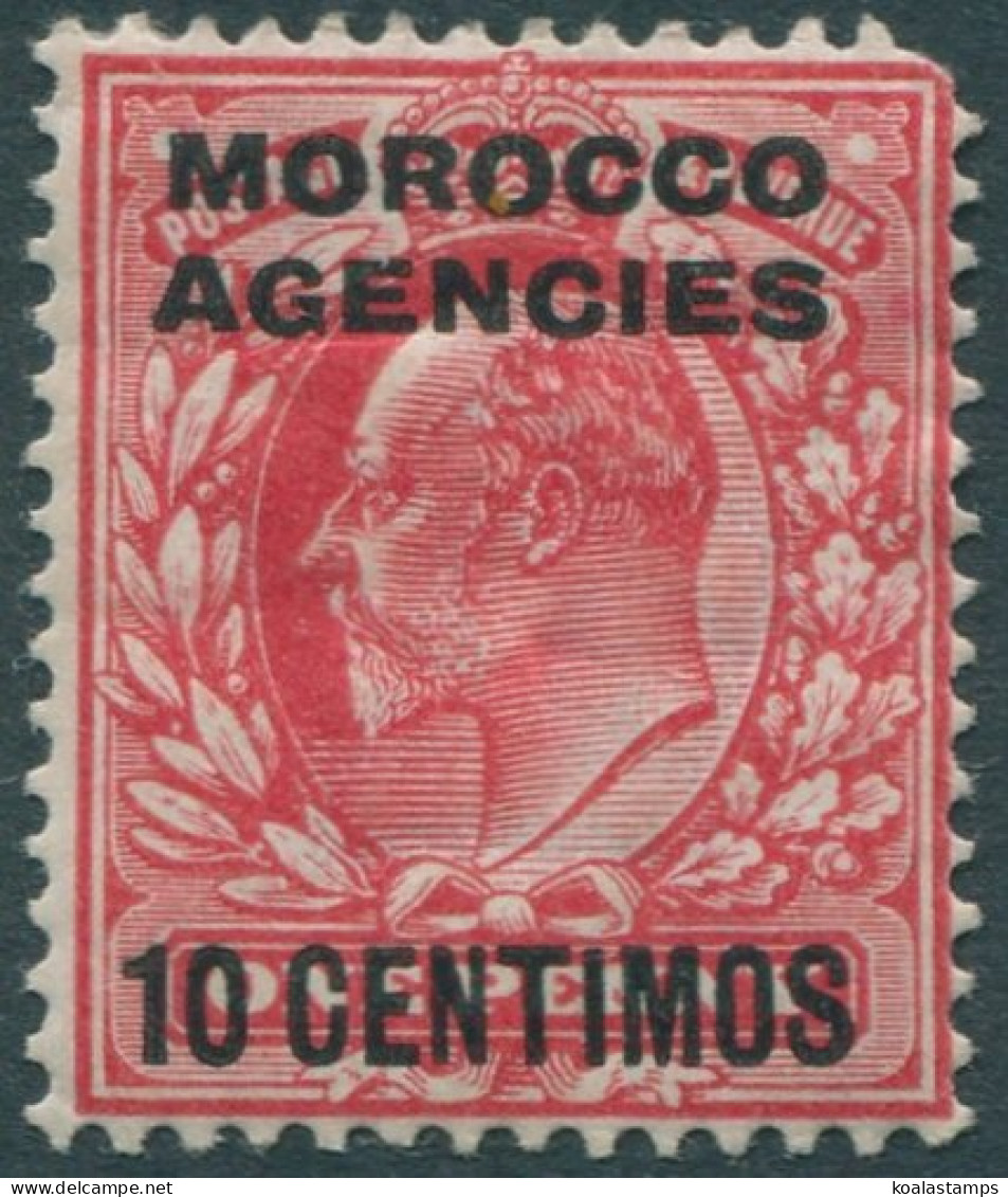 Morocco Agencies 1907 SG113 10c On 1d Scarlet KEVII MH (amd) - Morocco Agencies / Tangier (...-1958)