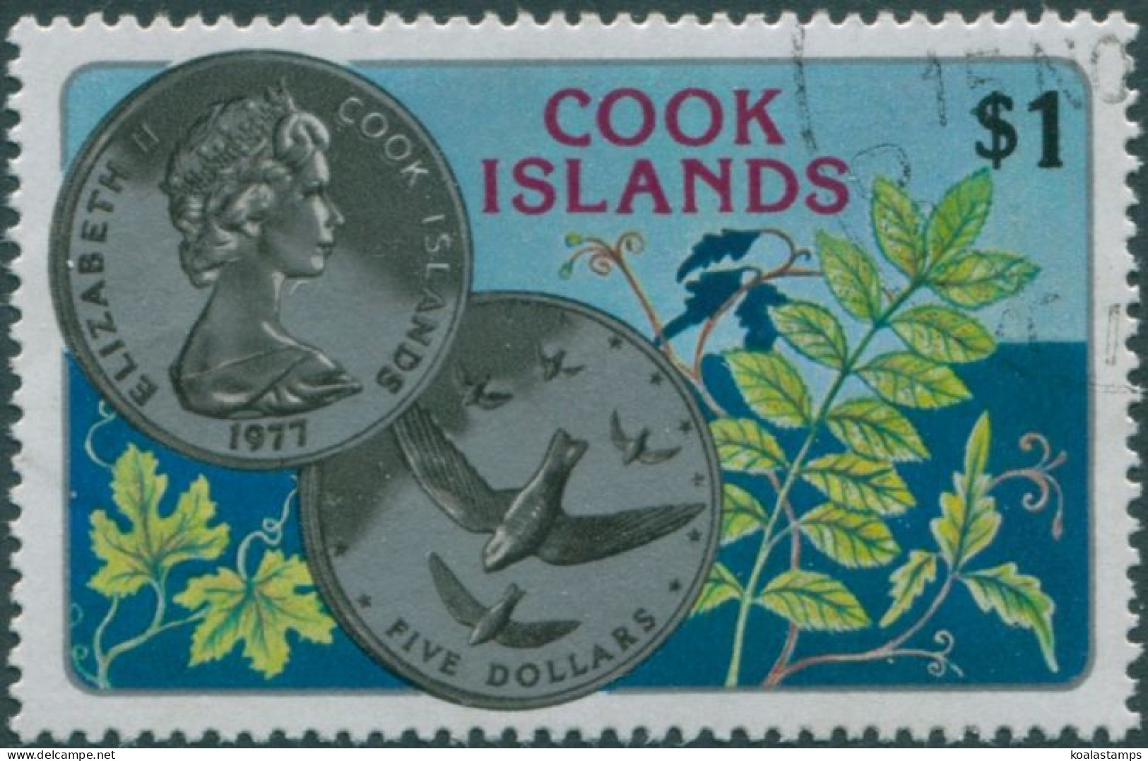 Cook Islands 1977 SG583 $1 National Wildlife Coin FU - Cook