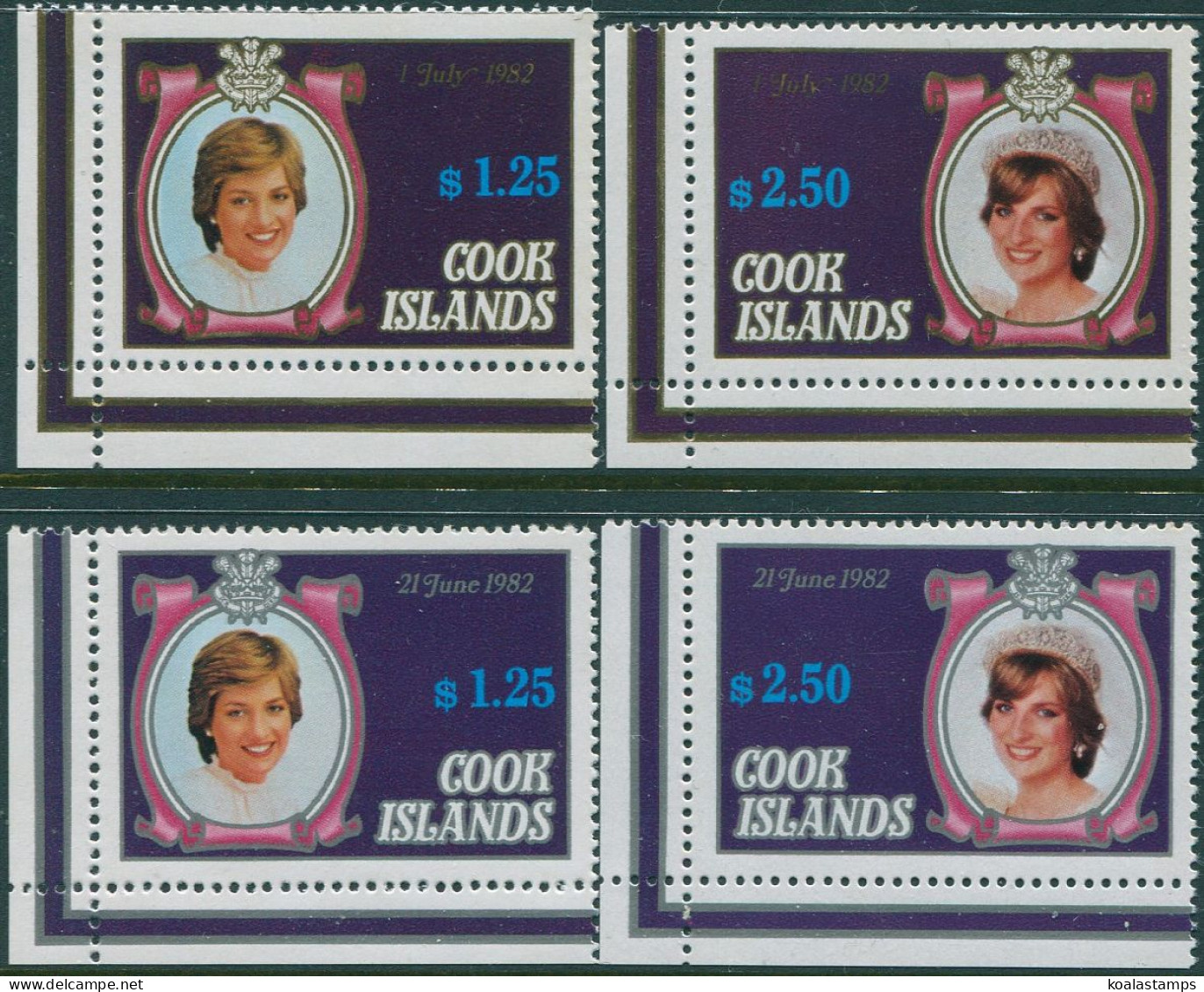 Cook Islands 1982 SG834-846 Diana Birthday And Prince William MLH - Cook Islands