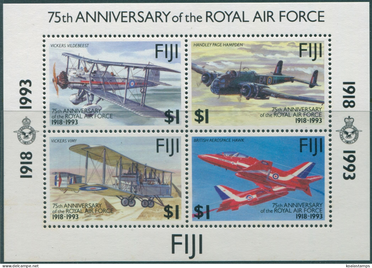 Fiji 1993 SG877 Royal Air Force MS MNH - Fidji (1970-...)