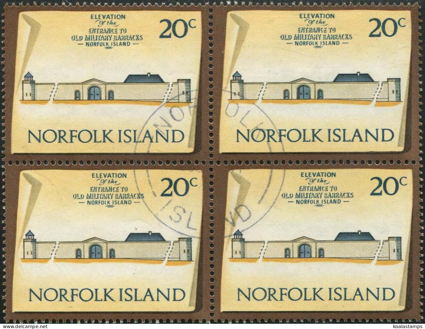 Norfolk Island 1973 SG144 20c Historic Building Block FU - Norfolk Island