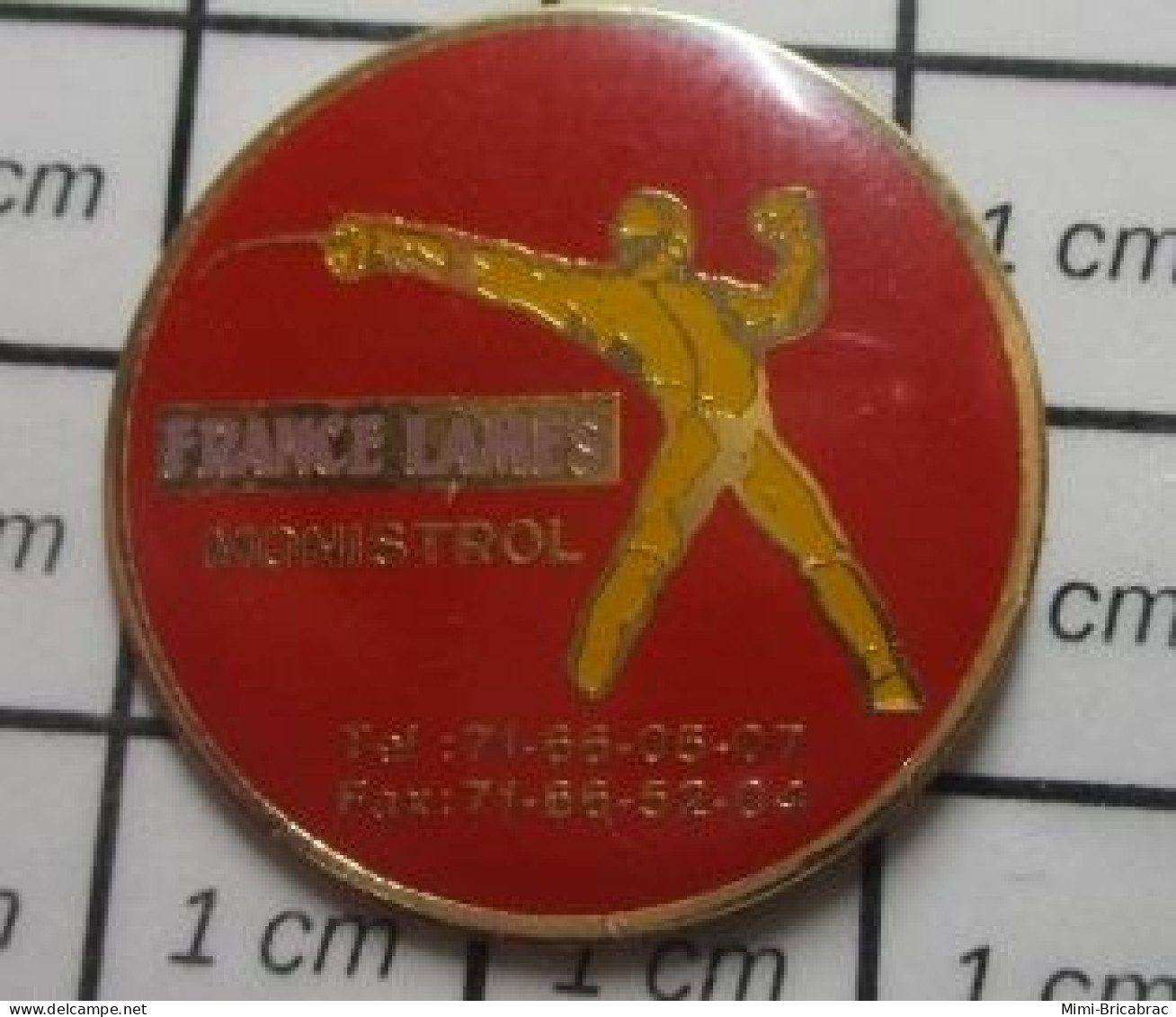 713c Pin's Pins / Beau Et Rare : SPORTS / ESCRIME FRANCE LAMES MONISTROL EPEE SABRE FLEURET - Esgrima