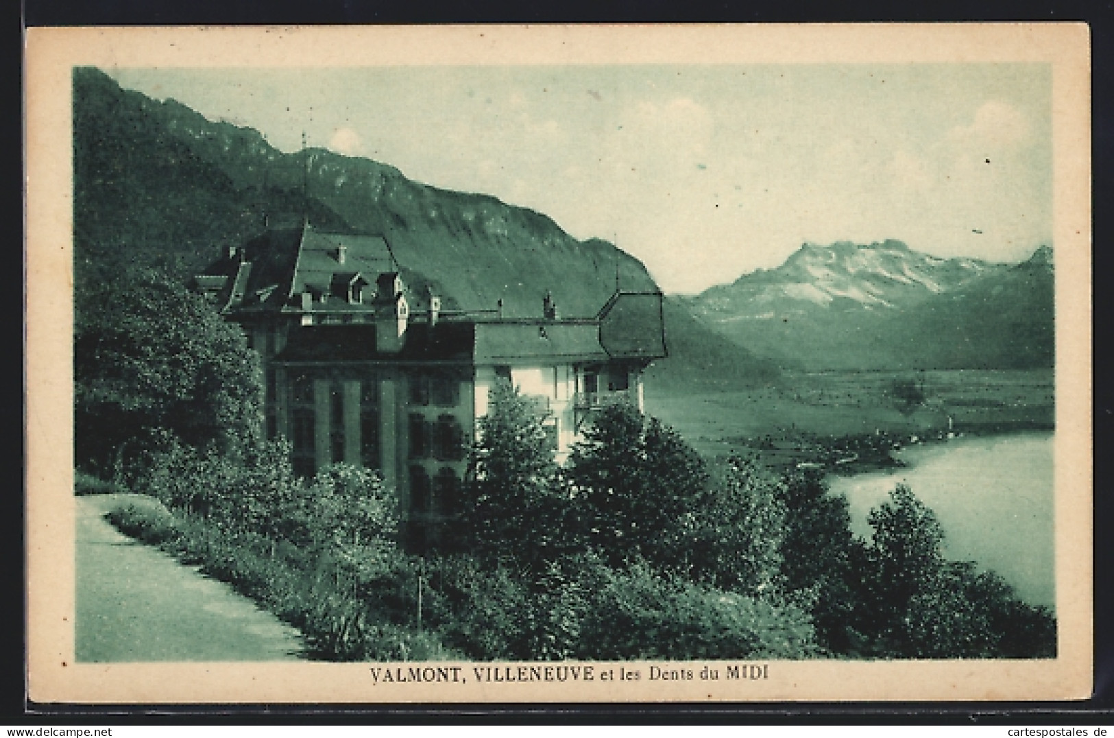 AK Montreux, Valmont, Villeneuve Et Les Dents Du Midi  - Villeneuve