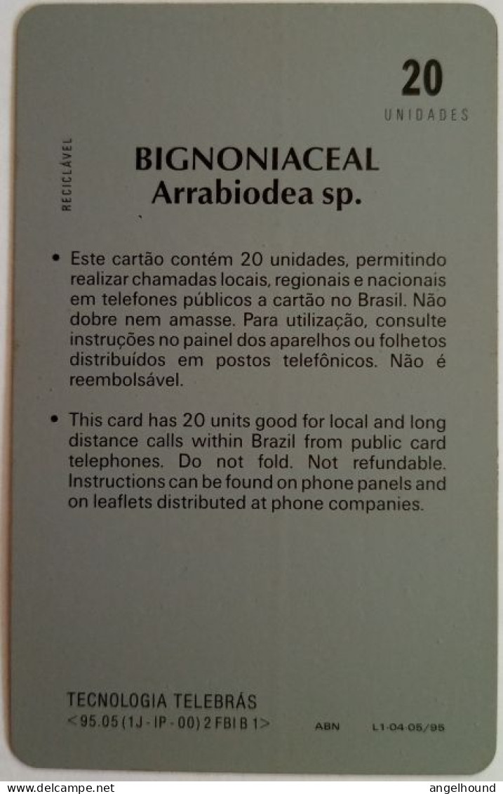 Brazil 20 Units - Bignoniaceal Arrabiodea Sp. - Brasilien