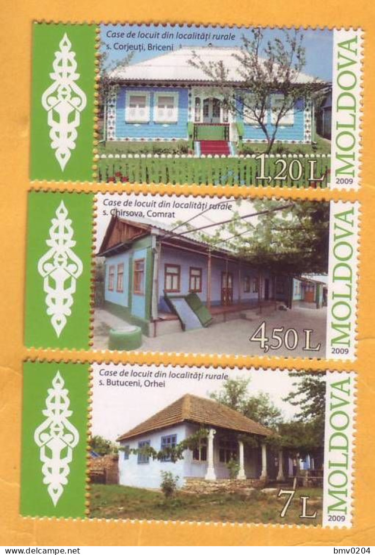 2009  Moldova Rural Houses, Briceni, Comrat, Orhei Gagauzia 3v Mint - Moldavië