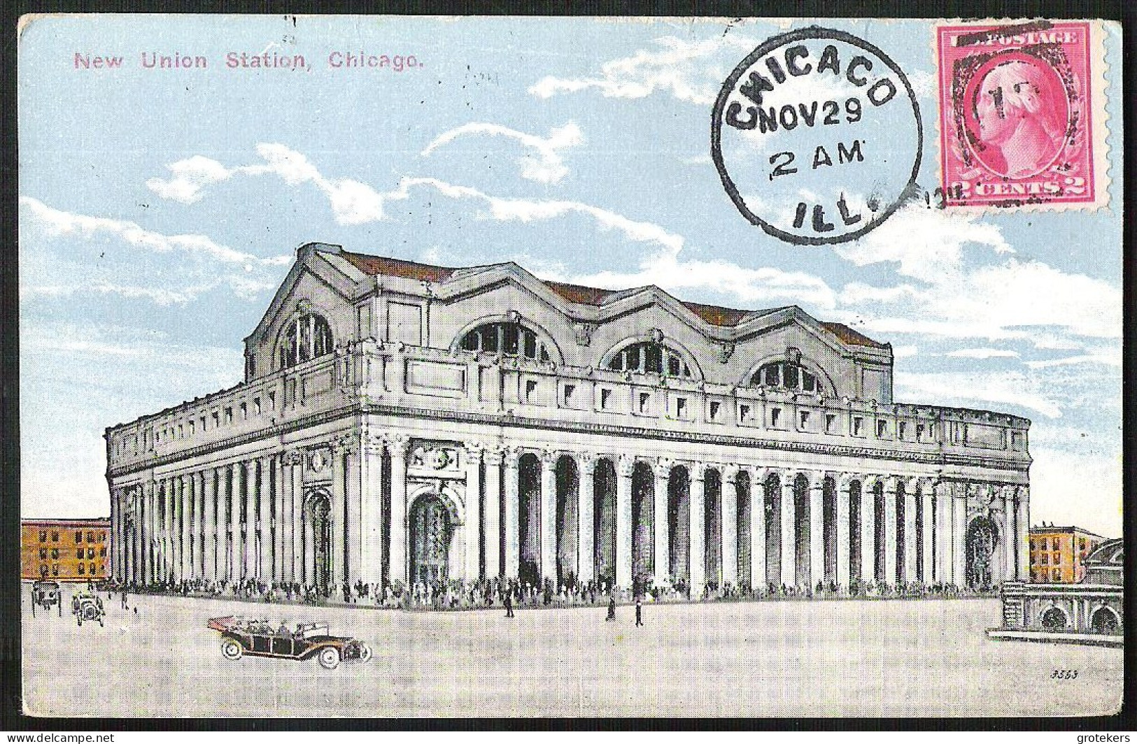 CHICAGO New Union Station Sent 1915 From Chicago To Paris (France)  - Chicago