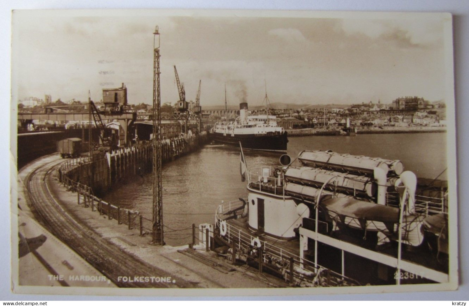 ROYAUME-UNI - ANGLETERRE - KENT - FOLKESTONE - The Harbour - 1955 - Folkestone