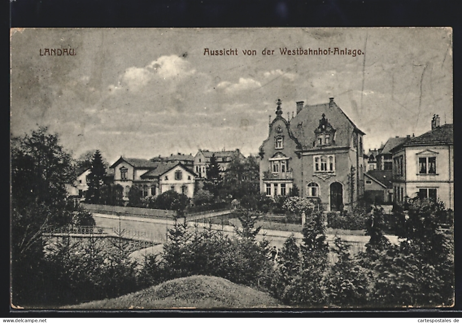 AK Landau / Pfalz, Aussicht Von Der Westbahnhof-Anlage  - Landau