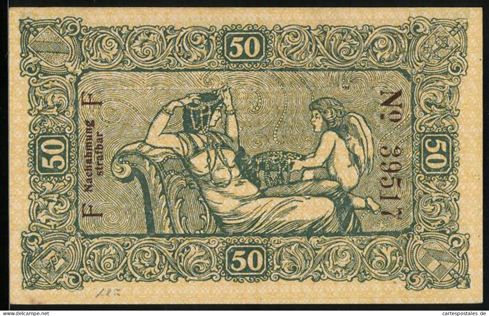 Notgeld Pforzheim 1920, 50 Pfennig, Amor Und Eitle Frau  - Lokale Ausgaben