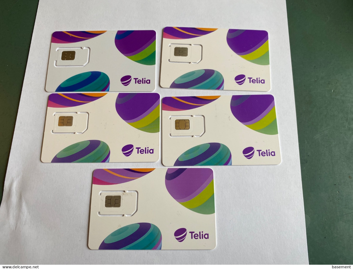 - 1 - Finland GSM Telia 5 Different Cards - Finland